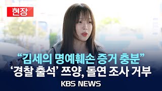 Thumbnail for [현장] '고소인 신분' 경찰 출석 쯔양, 조사 거부..."김세의 명예훼손 증거 충분"/2025년 4월 16일(수)/KBS | KBS News