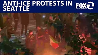 Thumbnail for LIVE🔴: Clashes with police at Los Angeles ICE protests | KTVU