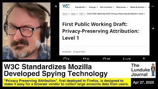 Thumbnail for W3C Standardizes Mozilla Developed Spying Technology | The Lunduke Journal