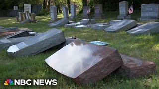 Thumbnail for FBI investigating over a hundred gravestones vandalized at Jewish cemeteries | NBC News