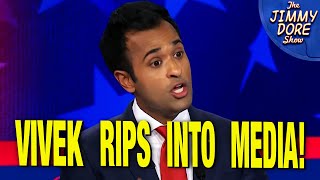 Thumbnail for Vivek Wants Joe Rogan & Tucker Carlson Moderating GOP Debates | The Jimmy Dore Show
