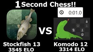 Thumbnail for 1 Second Chess!! Stockfish 13 VS Komodo 12!! | RIPOFS (BRIAN LE)