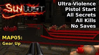 Thumbnail for Doom II: Sunlust - MAP05: Gear Up (Ultra-Violence 100%) | decino