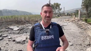 Thumbnail for Reporter close call from israeli missile in lebanon