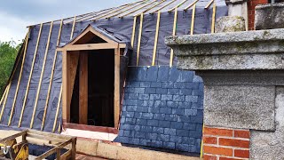 Thumbnail for Another side of the chateau gets slates on. | Escape to rural France