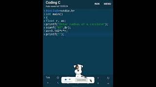 Thumbnail for C Program To Calculate The Area Of Circle || C coding #shorts #short #youtubeshorts | Code With Prem