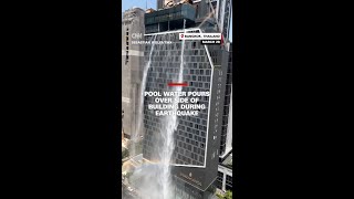 Thumbnail for Pool water pours over side of building during earthquake | CNN