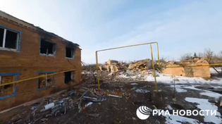 Thumbnail for drone through urban combat aftermath