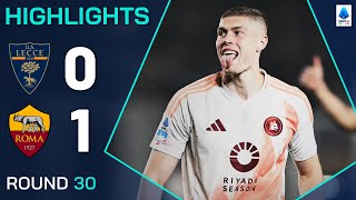 Thumbnail for LECCE-ROMA 0-1 | HIGHLIGHTS | Dovbyk Wins it for the Giallorossi | Serie A 2024/25 | Serie A
