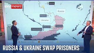 Thumbnail for Ukraine war: Russia and Ukraine swap 115 prisoners | Sky News