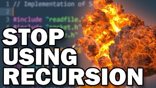 Thumbnail for recursion is bad. (let me explain) | Low Level Learning
