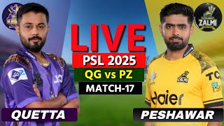 Thumbnail for PSL Live: Peshawar vs Quetta, 17th Match | PZ vs QG Live | Scores & Commentary | PZ BATTING