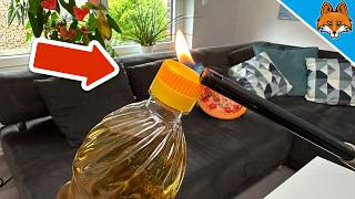 Thumbnail for Light the Cap of the Oil Bottle and WATCH WHAT HAPPENS💥(Ingenious Trick)🤯 | Smart Fox