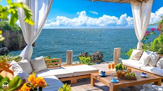 Thumbnail for Elegant Bossa Nova Jazz Music & Ocean Wave Sounds at Seaside Cafe Ambience for Relax, Stress Relief | Bossa Nova Jazz