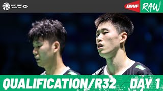 Thumbnail for HYLO Open 2023 | Day 1 | Court 1 | Qualification/Round of 32 | BWF TV