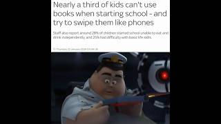 Thumbnail for Nearly a third of kids can't use books when starting school - and try to swipe them like phones | FunnyMemeSpot Backup