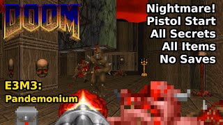 Thumbnail for Doom - E3M3: Pandemonium (Nightmare! 100% Secrets + Items) | decino