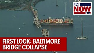 Thumbnail for Baltimore Bridge Collapse: Aerial video shows bridge submerged in water | LiveNOW from FOX
