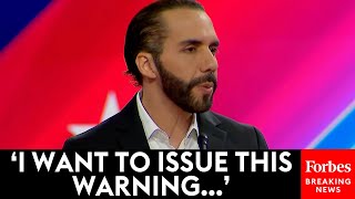 Thumbnail for JUST IN: El Salvador President Nayib Bukele Warns Of 'Dark Forces' In Anti-Crime Speech At CPAC | Forbes Breaking News