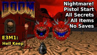 Thumbnail for Doom - E3M1: Hell Keep (Nightmare! 100% Secrets + Items) | decino