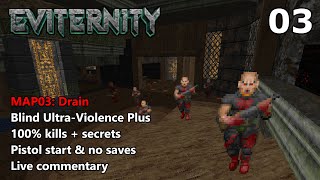 Thumbnail for Doom II: Eviternity - MAP03: Drain -  Blind Ultra-Violence Plus 100% | Vytaan
