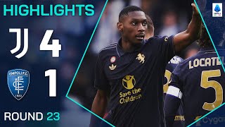 Thumbnail for JUVENTUS-EMPOLI 4-1 | HIGHLIGHTS | Kolo Muani at the Double to Seal Juve Comeback | Serie A 2024/25 | Serie A