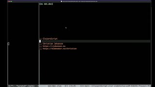 Thumbnail for ClojureScript: Fun and productive web development with next level tooling - Christian Johansen